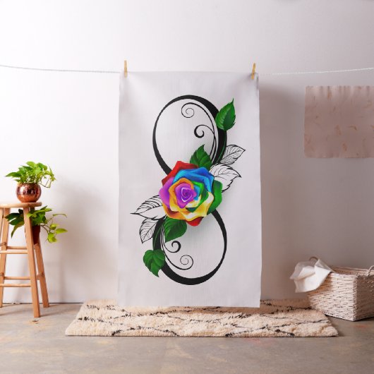 Unendlichkeitssymbol mit Rainbow-Rose Stoff (Beispiel)