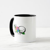 Unendlichkeitssymbol mit Rainbow-Rose Tasse (Vorderseite Links)