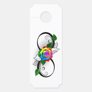 Unendlichkeitssymbol mit Rainbow-Rose Türanhänger