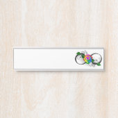 Unendlichkeitssymbol mit Rainbow-Rose Türschild (Vorderseite )