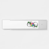 Unendlichkeitssymbol mit Rainbow-Rose Türschild (Vorderseite )