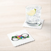 Unendlichkeitssymbol mit Rainbow-Rose Untersetzer (Vor Ort)