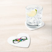 Unendlichkeitssymbol mit Rainbow-Rose Untersetzer (Vor Ort)