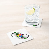 Unendlichkeitssymbol mit Rainbow-Rose Untersetzer (Vor Ort)