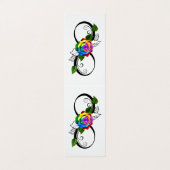 Unendlichkeitssymbol mit Rainbow-Rose Visitenkarten (Außenseite Aufgefaltet)