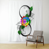 Unendlichkeitssymbol mit Rainbow-Rose Wandteppich (Beispiel)