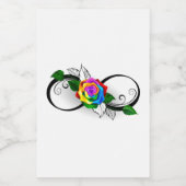 Unendlichkeitssymbol mit Rainbow-Rose Weinetikett (Einzelnes Label)