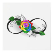 Unendlichkeitssymbol mit Rainbow-Rose Würfel (Vorderseite)