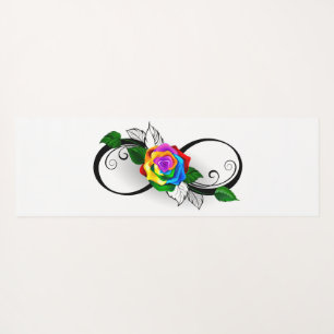 Unendlichkeitssymbol mit Rainbow-Rose Yogamatte