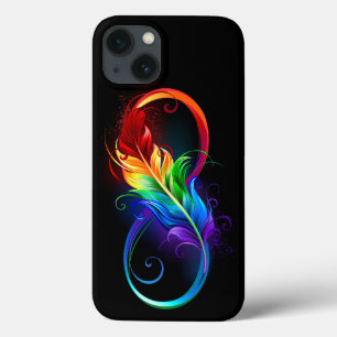 Unendlichkeitssymbol mit Regenbogen-Feder Case-Mate iPhone Hülle