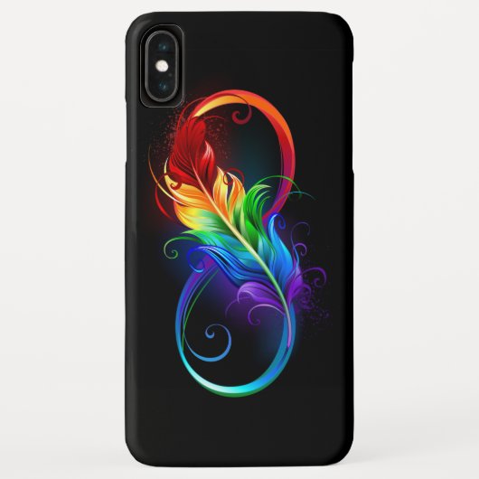 Unendlichkeitssymbol mit Regenbogen-Feder Case-Mate iPhone Hülle (Rückseite)