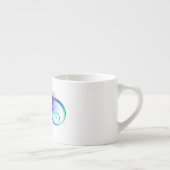 Unendlichkeitssymbol mit Regenbogen-Feder Espressotasse (Rechts)