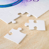Unendlichkeitssymbol mit Regenbogen-Feder Puzzle (Seite)
