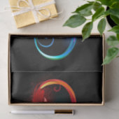 Unendlichkeitssymbol mit Regenbogen-Feder Seidenpapier (Geschenk)