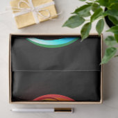 Unendlichkeitssymbol mit Regenbogen-Feder Seidenpapier (Geschenk)