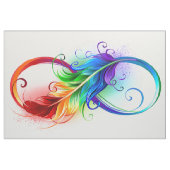 Unendlichkeitssymbol mit Regenbogen-Feder Stoff (Yard (91,4 cm))