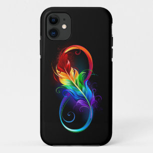 Unendlichkeitssymbol mit Regenbogenfeder Case-Mate iPhone Hülle