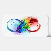 Unendlichkeitssymbol mit Regenbogenfeder Case-Mate iPhone Hülle (Rückseite (Horizontal))