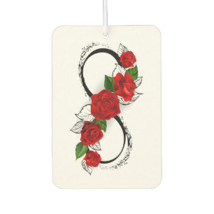 Unendlichkeitssymbol mit Rote Rosen Autolufterfrischer