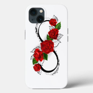 Unendlichkeitssymbol mit Rote Rosen Case-Mate iPhone Hülle