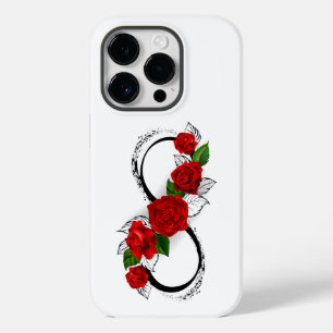 Unendlichkeitssymbol mit Rote Rosen Case-Mate iPhone 14 Pro Hülle