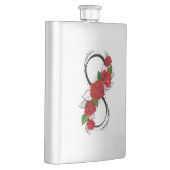 Unendlichkeitssymbol mit Rote Rosen Flachmann (Rechts)