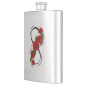 Unendlichkeitssymbol mit Rote Rosen Flachmann (Links)