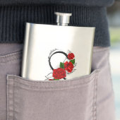 Unendlichkeitssymbol mit Rote Rosen Flachmann (Beispiel)