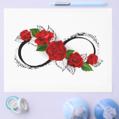 Unendlichkeitssymbol mit Rote Rosen Flyer (Einzeln)