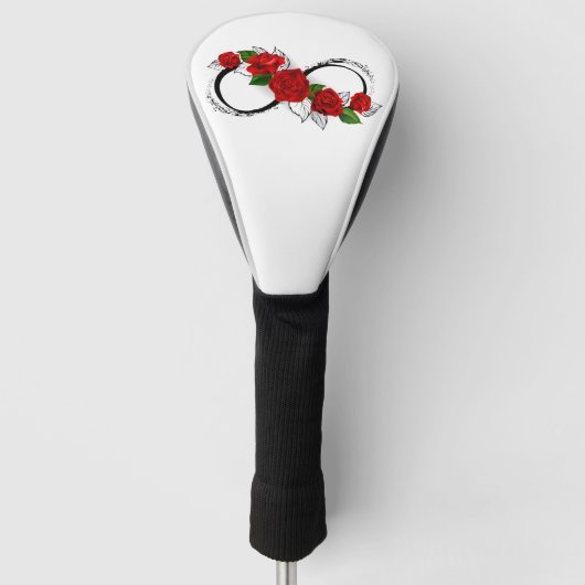 Unendlichkeitssymbol mit Rote Rosen Golf Headcover (Vorderseite)