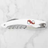 Unendlichkeitssymbol mit Rote Rosen Kellnermesser (Rückseite)