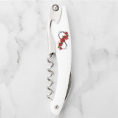 Unendlichkeitssymbol mit Rote Rosen Kellnermesser (Vorderseite)