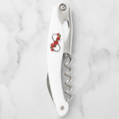 Unendlichkeitssymbol mit Rote Rosen Kellnermesser (Rückseite)