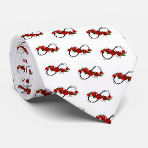 Unendlichkeitssymbol mit Rote Rosen Krawatte
