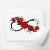 Unendlichkeitssymbol mit Rote Rosen Mousepad (Mit Mouse)