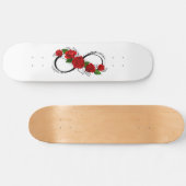 Unendlichkeitssymbol mit Rote Rosen Skateboard (Horizontal)