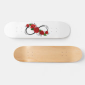 Unendlichkeitssymbol mit Rote Rosen Skateboard (Horizontal)