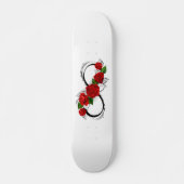 Unendlichkeitssymbol mit Rote Rosen Skateboard (Vorne)