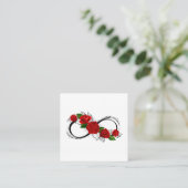 Unendlichkeitssymbol mit Rote Rosen Terminkarte (Stehend Vorderseite)