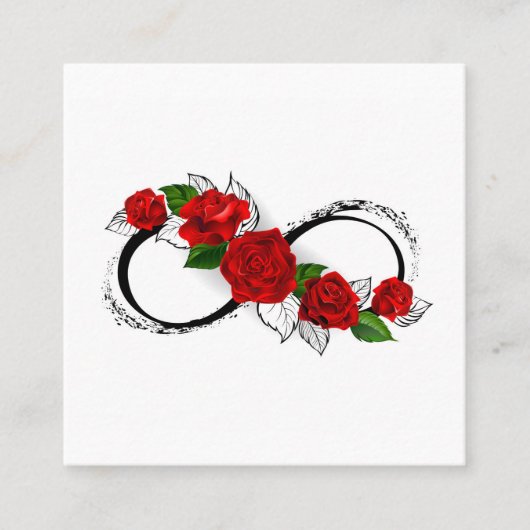 Unendlichkeitssymbol mit Rote Rosen Terminkarte (Vorderseite)