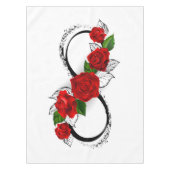 Unendlichkeitssymbol mit Rote Rosen Tischdecke (Vorderseite)