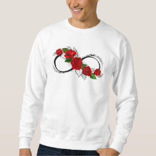 Unendlichkeitssymbol mit roten Rosen Sweatshirt