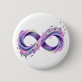 Unendlichkeitssymbol Neurodiversität Autismus ADHS Button