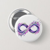 Unendlichkeitssymbol Neurodiversität Autismus ADHS Button (Vorne & Hinten)