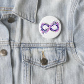 Unendlichkeitssymbol Neurodiversität Autismus ADHS Button (Beispiel)