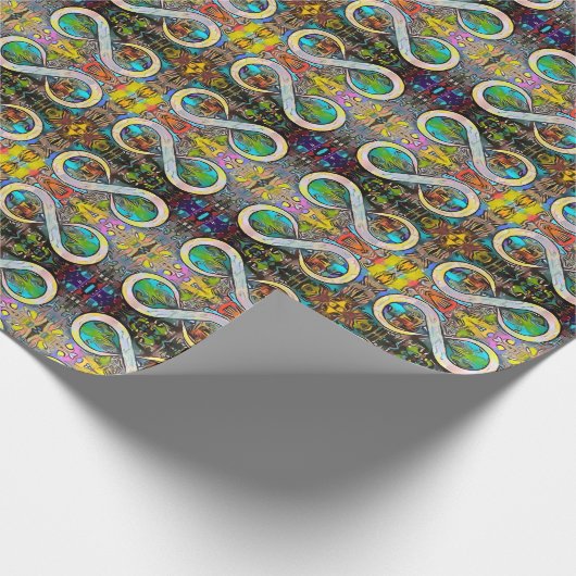 Unendlichkeitssymbol | Sensibilisierung für Autis Geschenkpapier (Ecke)