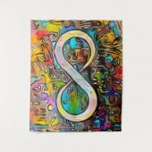 Unendlichkeitssymbol | Sensibilisierung für Autis Wandteppich (Vorderseite)