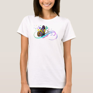Unendlichkeitssymbol und Monarchen-Schmetterlinge T-Shirt