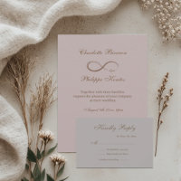 Unendlichkeitszeichen Staubiges Rosa Grau Gold Hoc