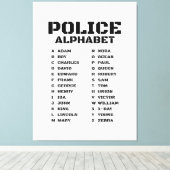 Unentbehrliche Polizei Alphabet A bis Z Leinwanddruck (Insitu (Holzboden))